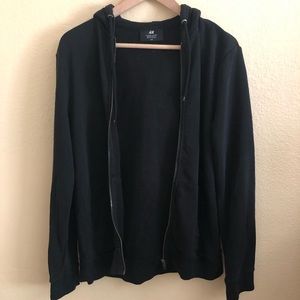 H&M Men’s Black Zip Up Hoodie - S